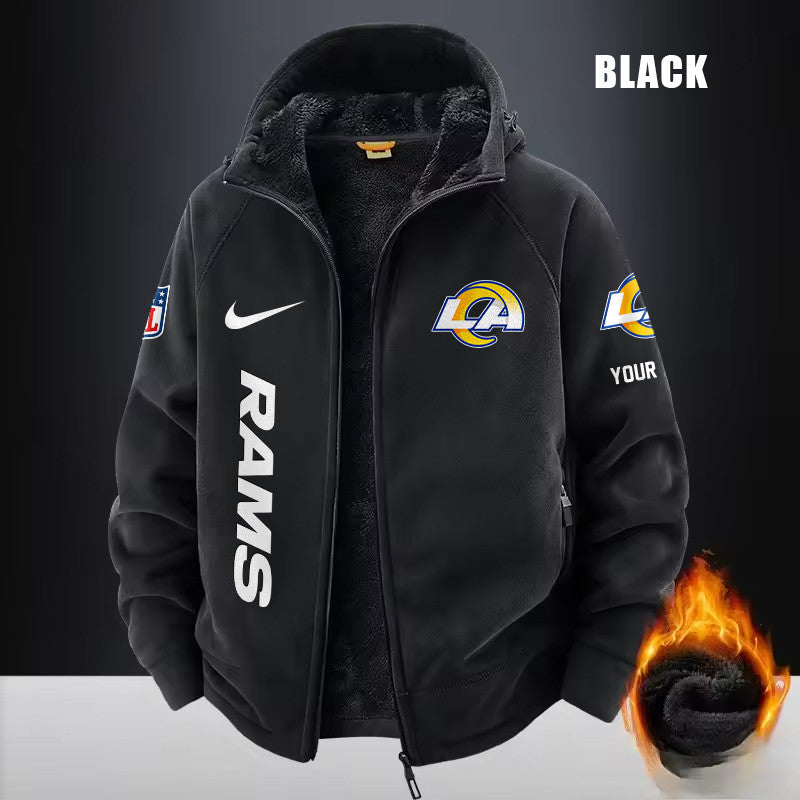 Los Angeles Rams Fleece Fashion Hooded Jacket Outdoor SPTFFHJ083