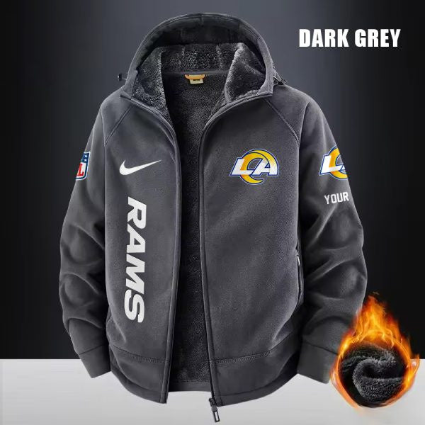 Los Angeles Rams Fleece Fashion Hooded Jacket Outdoor SPTFFHJ083