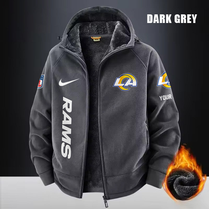 Los Angeles Rams Fleece Fashion Hooded Jacket Outdoor SPTFFHJ083
