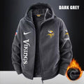 Minnesota Vikings Fleece Fashion Hooded Jacket Outdoor SPTFFHJ085