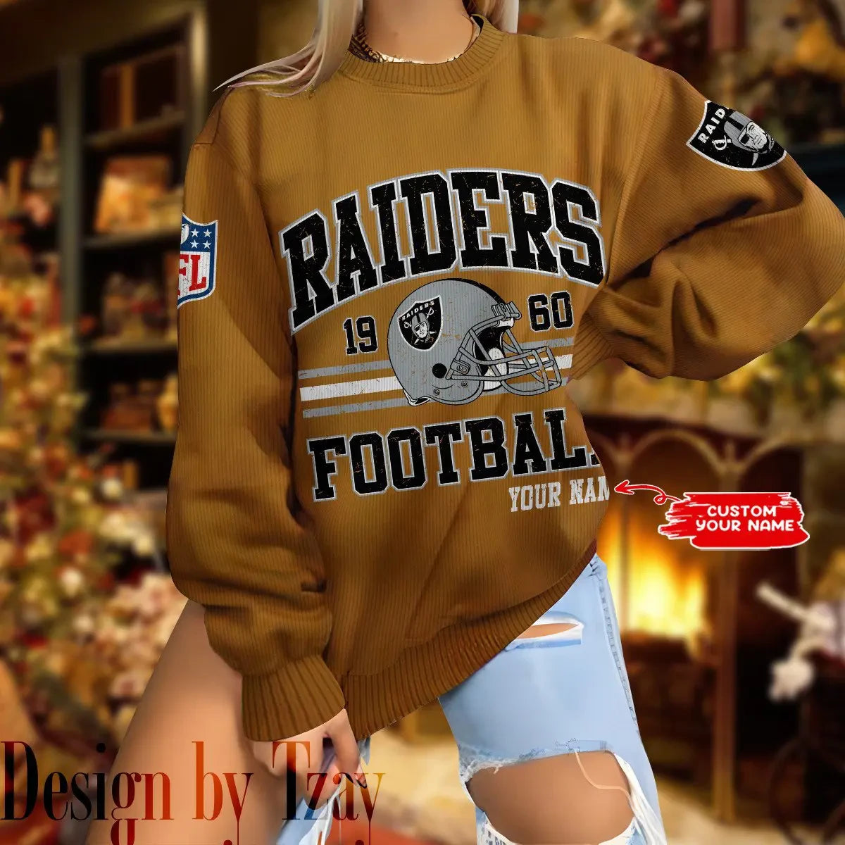 Las Vegas Raiders Personalized Fashion Design New Woolen Sweater  BGSWT295