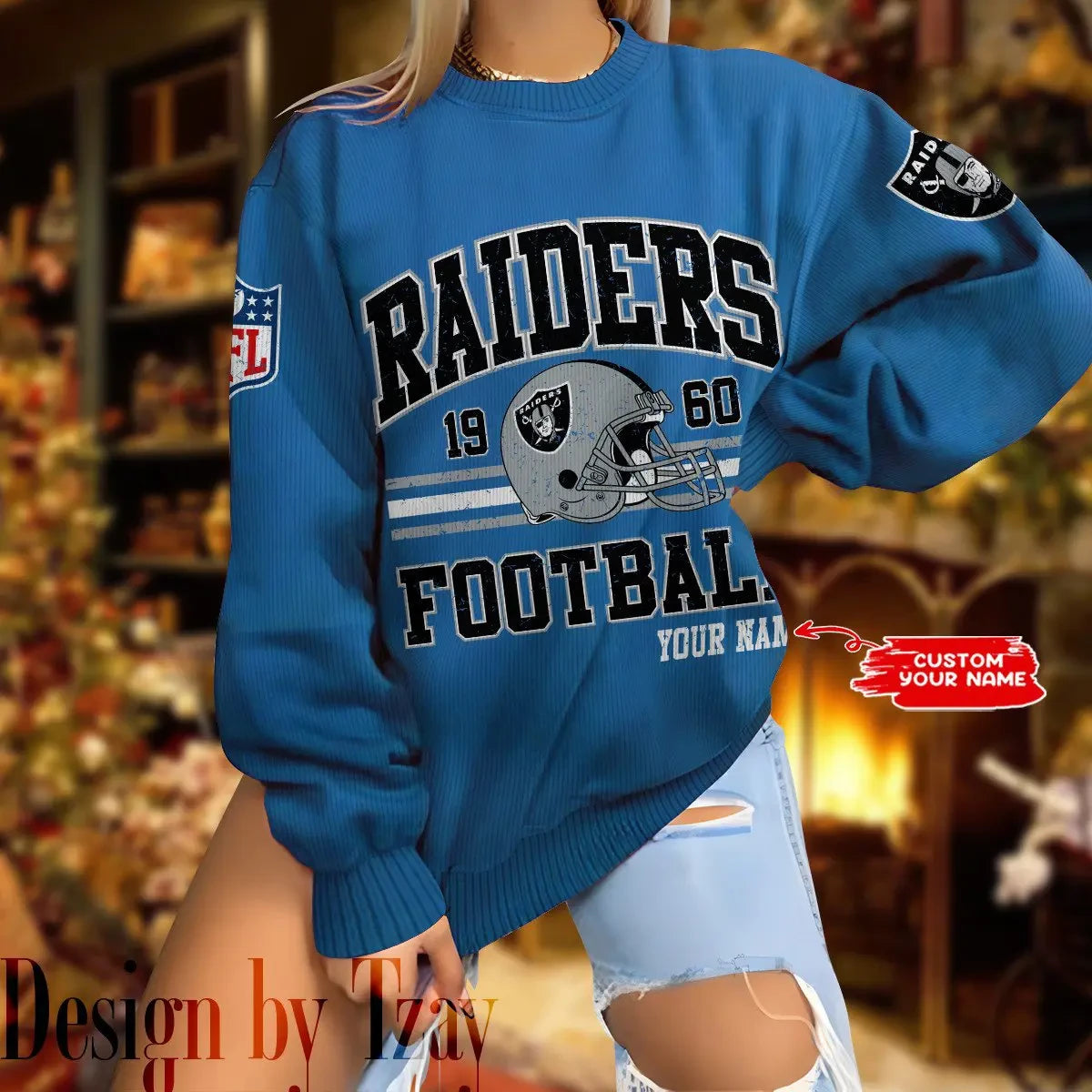 Las Vegas Raiders Personalized Fashion Design New Woolen Sweater  BGSWT295