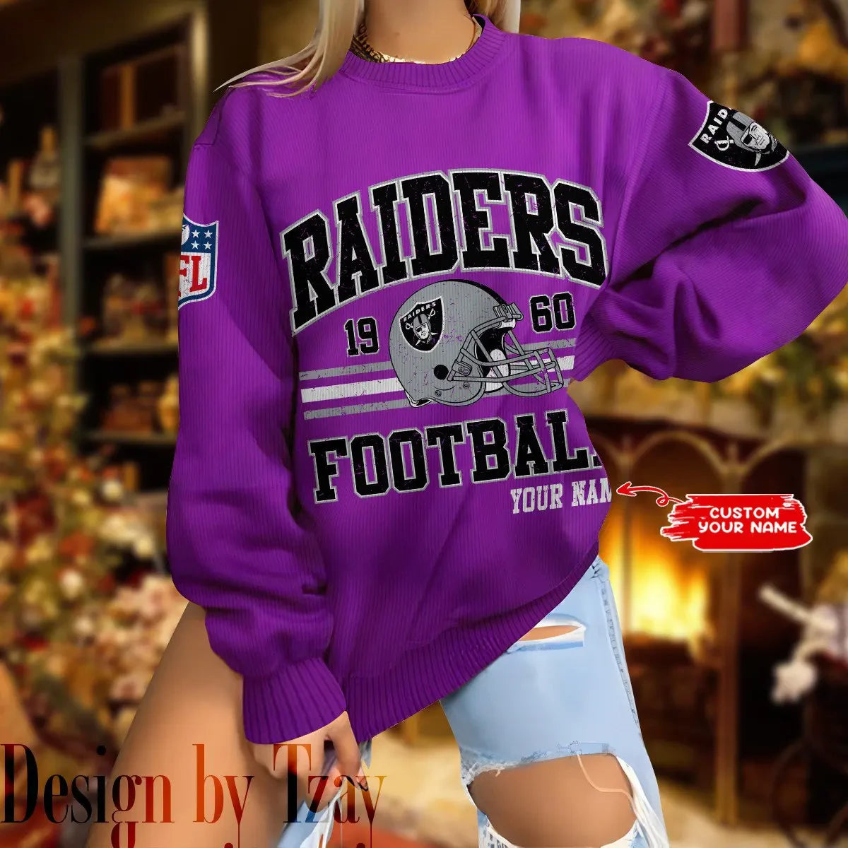 Las Vegas Raiders Personalized Fashion Design New Woolen Sweater  BGSWT295