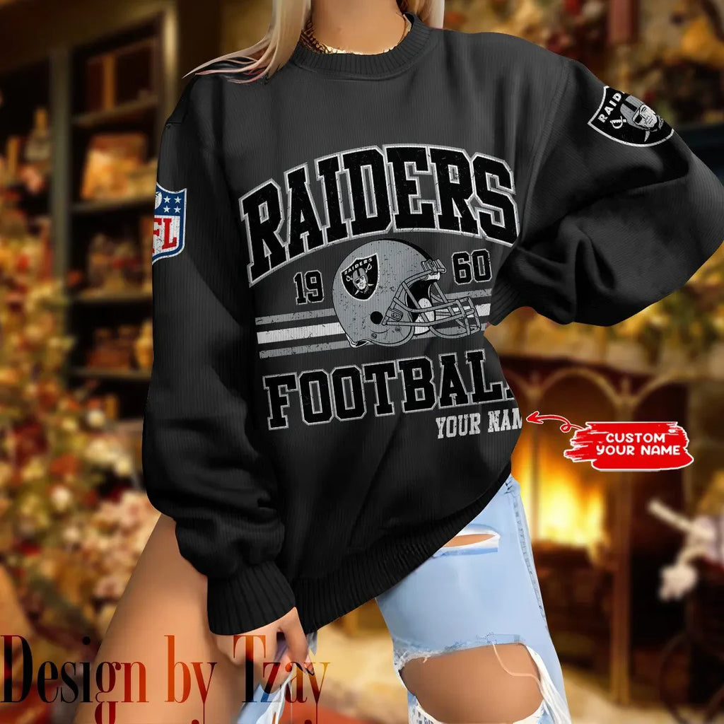 Las Vegas Raiders Personalized Fashion Design New Woolen Sweater  BGSWT295
