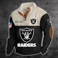 Las Vegas Raiders S9DBSCH1217 Color Block Stand Collar Sweatshirt