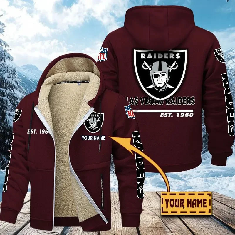 Las Vegas Raiders | Zip Up Fur Coat ANZTZH132 – Sportique Shop