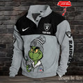 Las Vegas Raiders Premium Stand-Collar Game-Day Pullover - Engineered Warmth & Personalized Name S9DBSCH715
