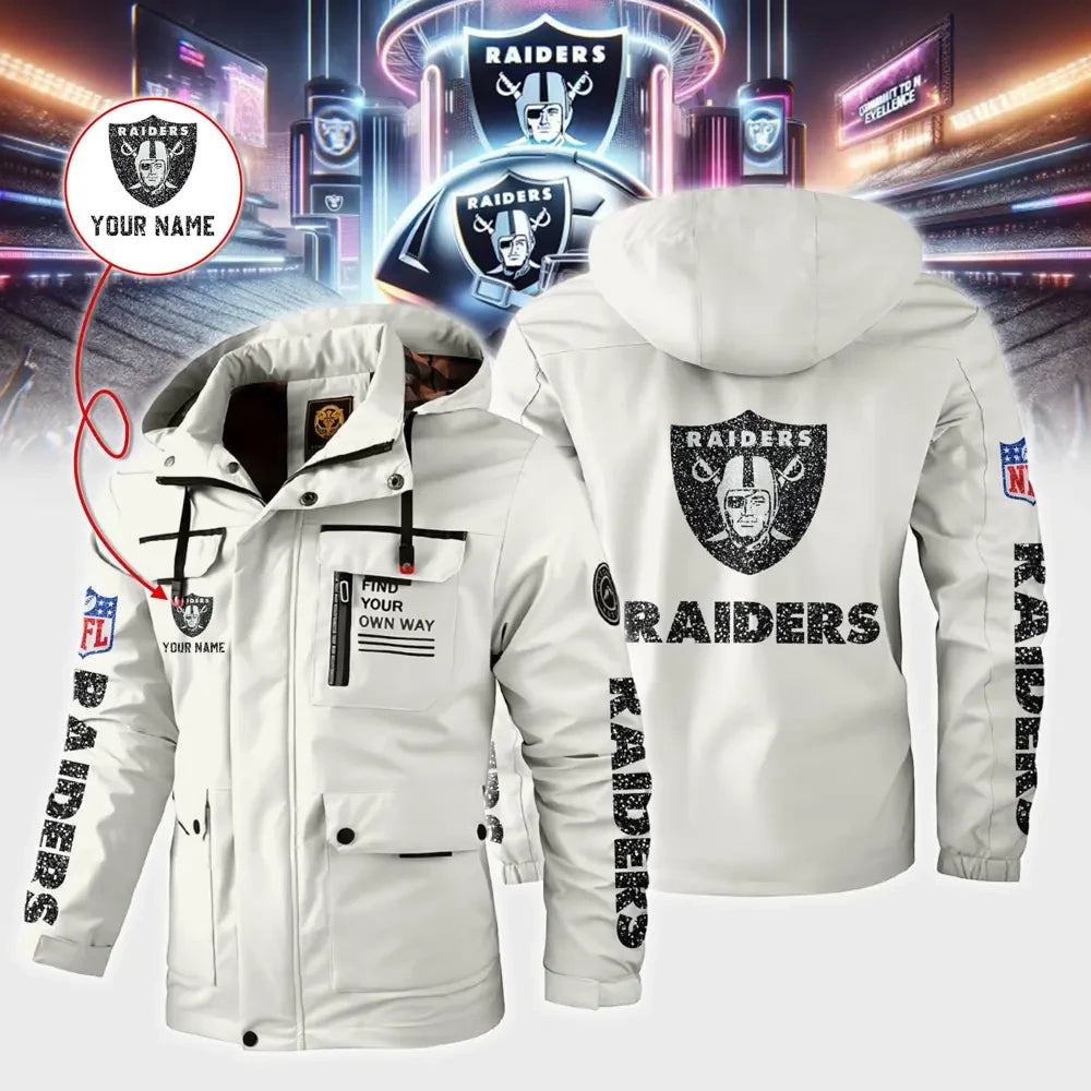 Las Vegas Raiders Personalized Winter Windbreaker Jacket ANZWWJ017