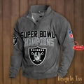 SPTS9DBSCH301 Las Vegas Raiders Premium Stand-Collar Game-Day Pullover - Engineered Warmth & Personalized Names DV8