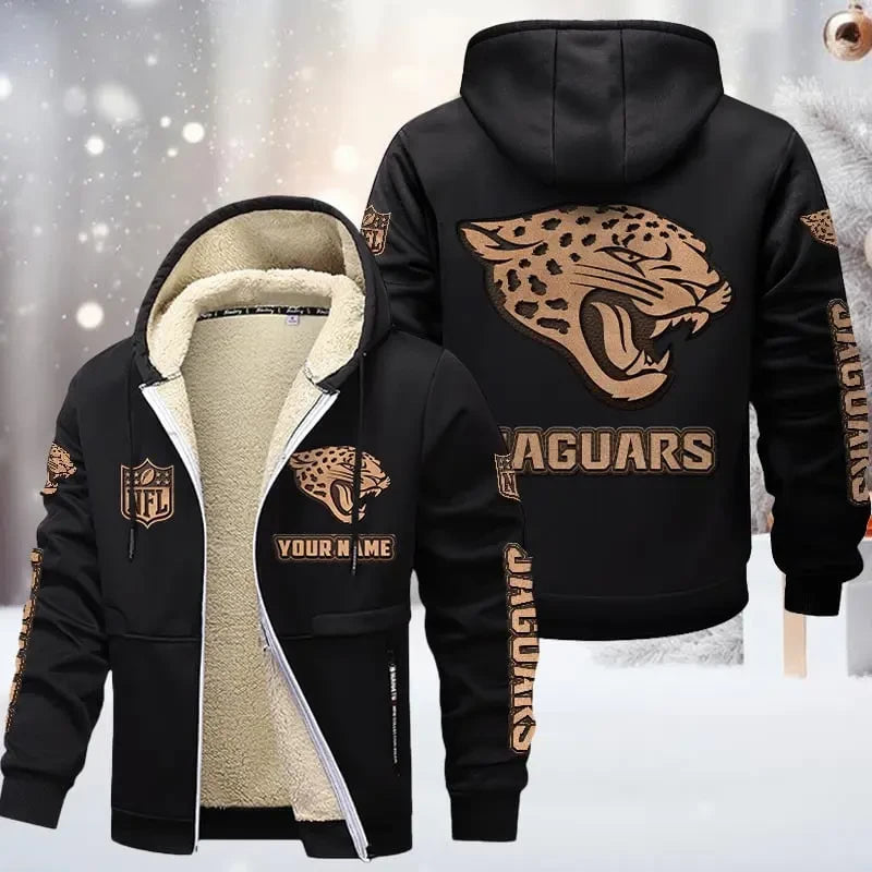 Jacksonville Jaguars DMTZ0852 Premium Sherpa-Lined Winter Hoodie – Personalized Edition
