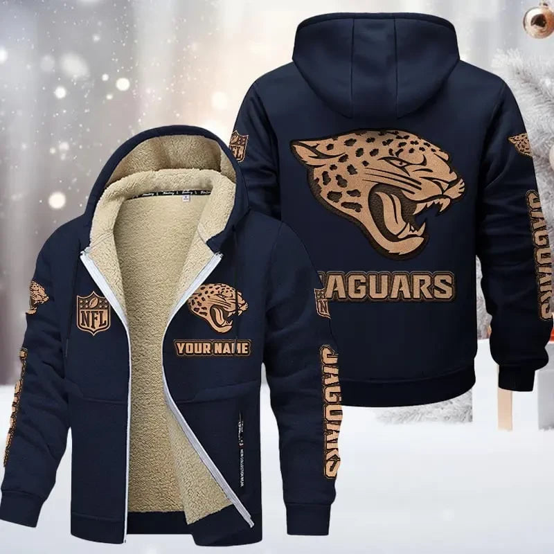 Jacksonville Jaguars DMTZ0852 Premium Sherpa-Lined Winter Hoodie – Personalized Edition