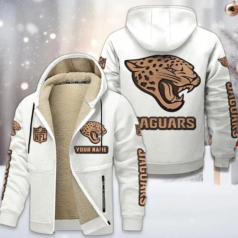 Jacksonville Jaguars DMTZ0852 Premium Sherpa-Lined Winter Hoodie – Personalized Edition