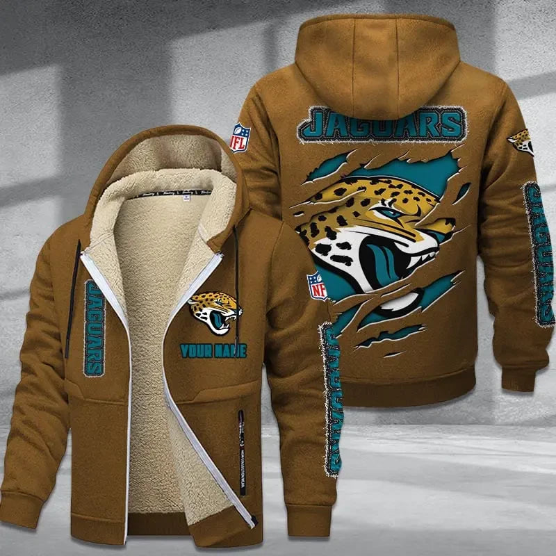 Jacksonville Jaguars DMTZ0368 Thickened Zipper Hoodies