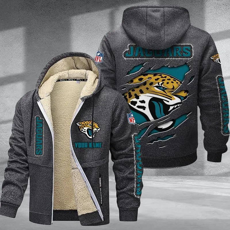 Jacksonville Jaguars DMTZ0368 Thickened Zipper Hoodies