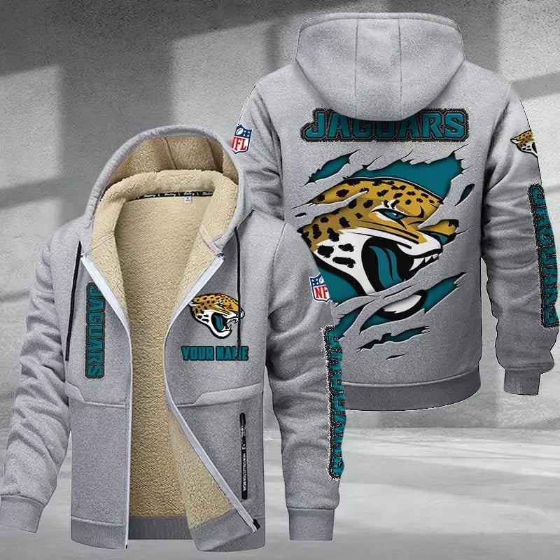 Jacksonville Jaguars DMTZ0368 Thickened Zipper Hoodies