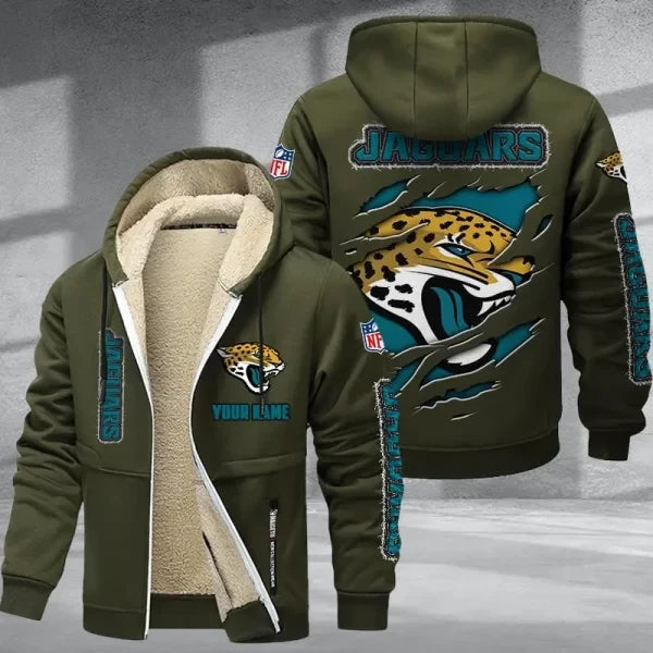 Jacksonville Jaguars DMTZ0368 Thickened Zipper Hoodies