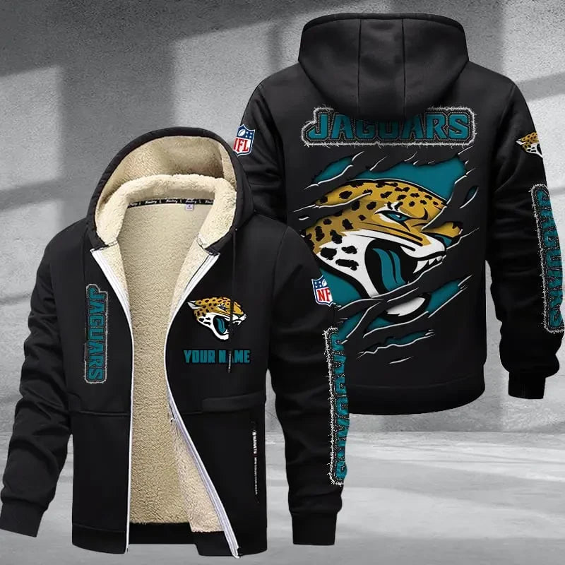 Jacksonville Jaguars DMTZ0368 Thickened Zipper Hoodies