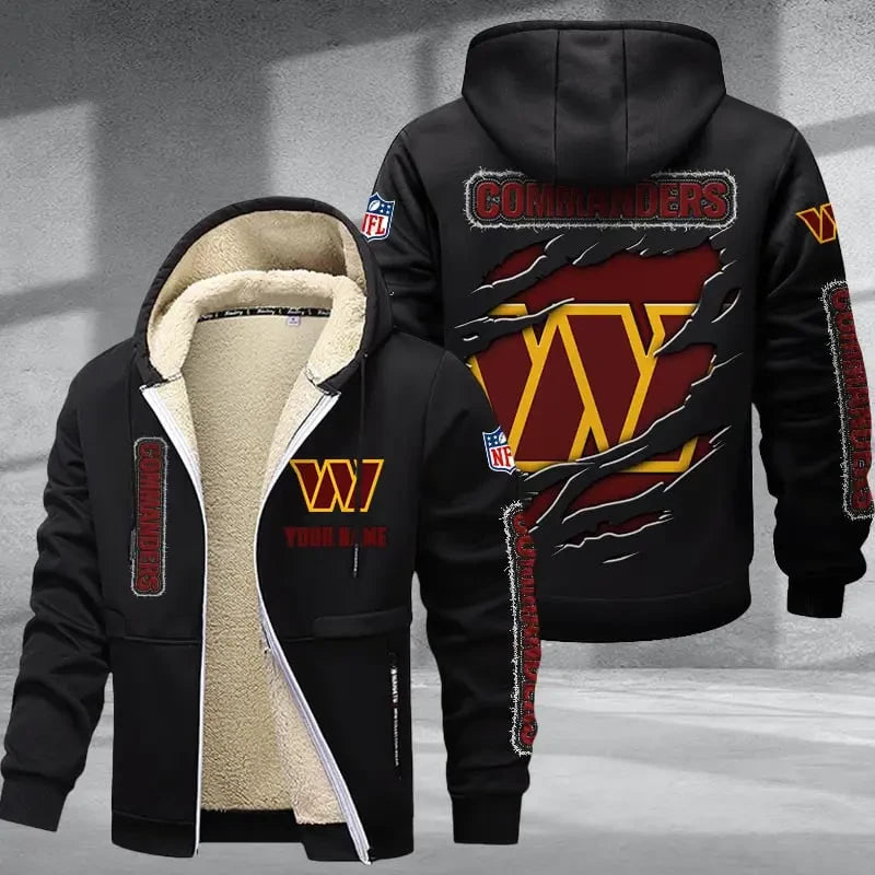 Washington Commanders DMTZ0385 Thickened Zipper Hoodies