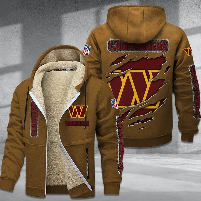 Washington Commanders DMTZ0385 Thickened Zipper Hoodies