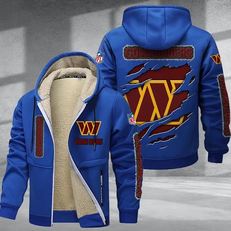 Washington Commanders DMTZ0385 Thickened Zipper Hoodies