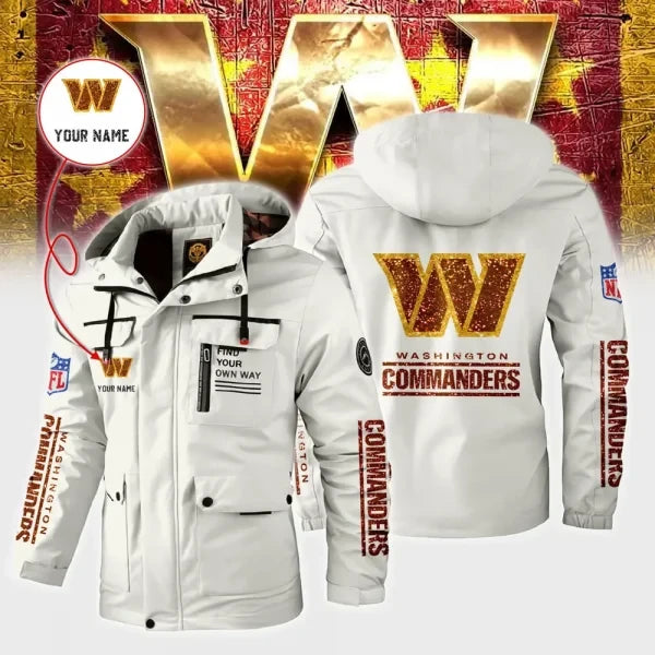 Washington Commanders Personalized Winter Windbreaker Jacket ANZWWJ032