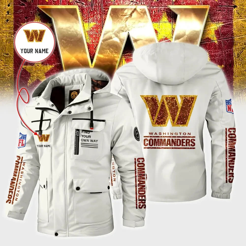 Washington Commanders Personalized Winter Windbreaker Jacket ANZWWJ032
