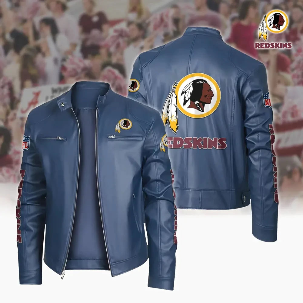 Washington Redskins Custom Name Sport Leather Jacket SPTSLJ025