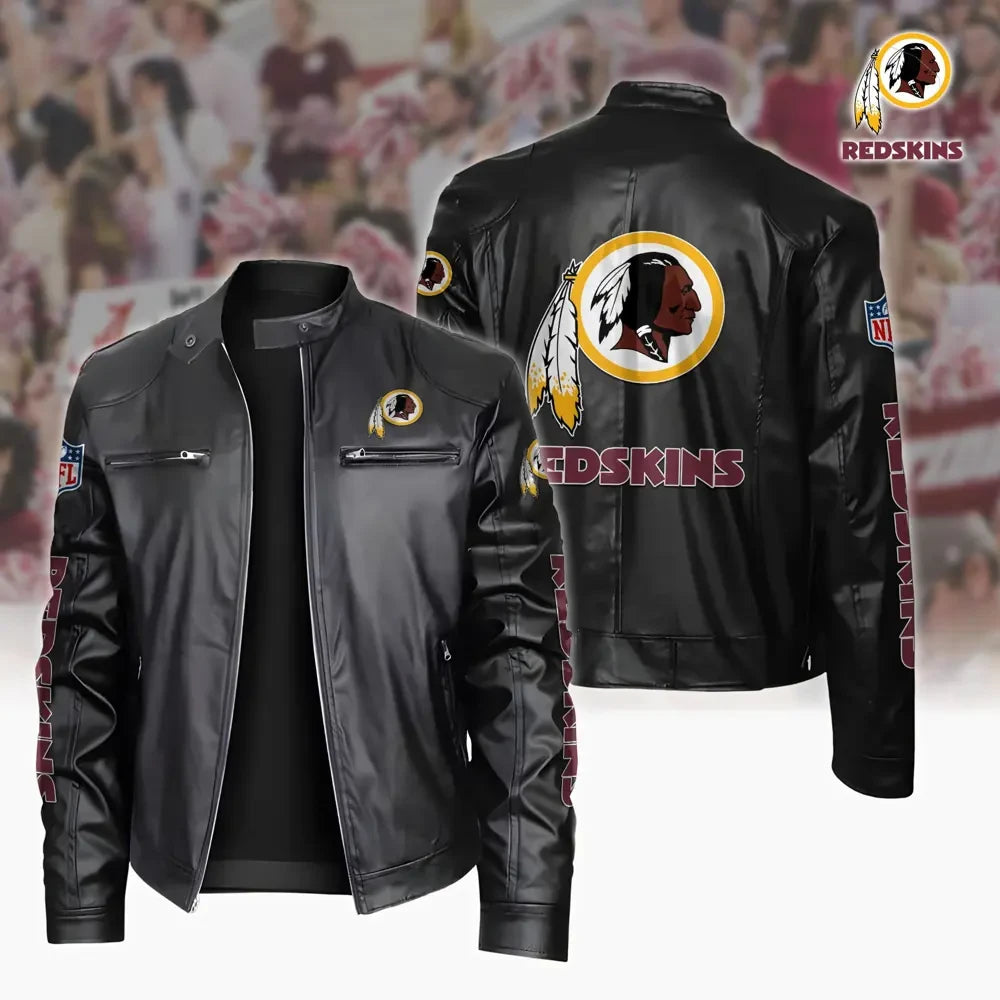 Washington Redskins Custom Name Sport Leather Jacket SPTSLJ025