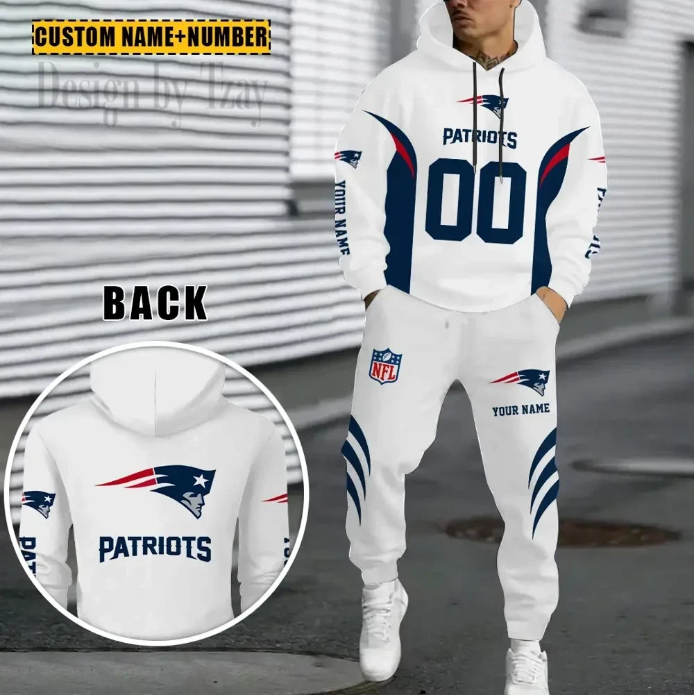 New England Patriots Combo Hoodie And Sweatpants Gift For Fan AZHD1038