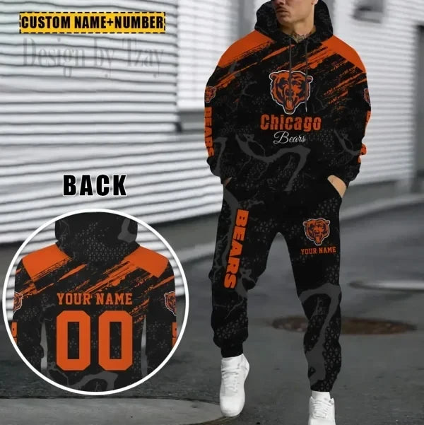 Chicago Bears Combo Hoodie And Sweatpants Gift For Fan AZHD1055