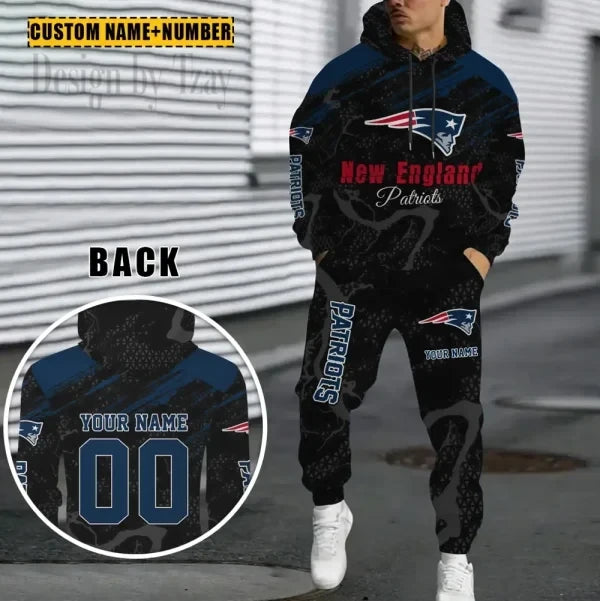New England Patriots Combo Hoodie And Sweatpants Gift For Fan AZHD1071