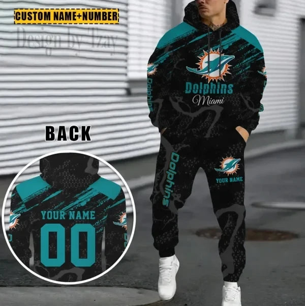 Miami Dolphins Combo Hoodie And Sweatpants Gift For Fan AZHD1069
