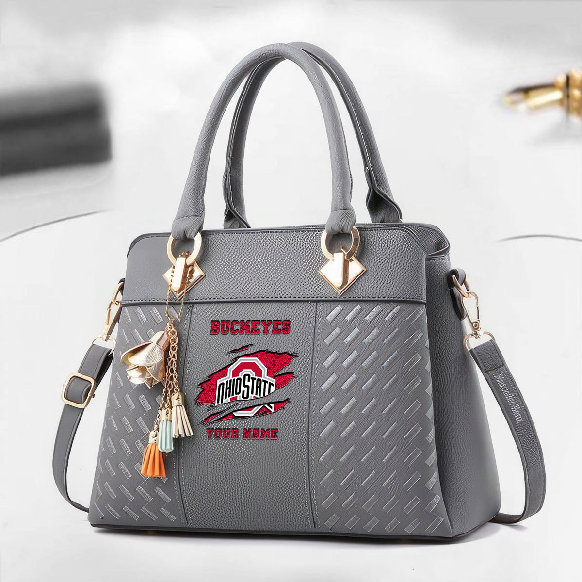 Ohio State Buckeyes Deluxe Handbag For Women Custom Your Name 2026 Versions, Sport Deluxe Handbag EHIVM-05222308A